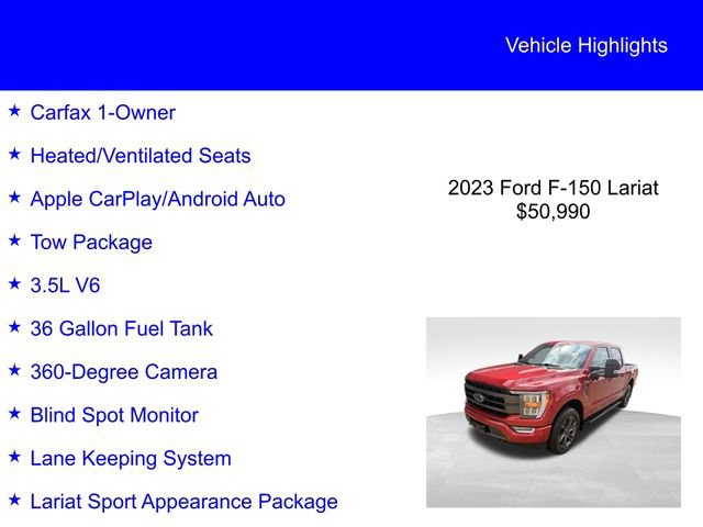 Certified 2023 Ford F150 Lariat AWD/4WD image 2