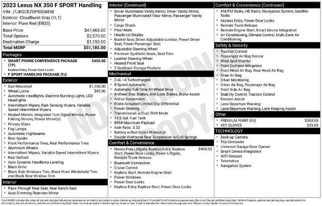 Used 2023 Lexus NX 350 F Sport AWD/4WD image 8