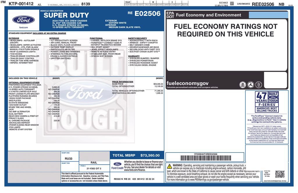 Certified 2024 Ford F450 XL w/ XL Chrome Package AWD/4WD image 24