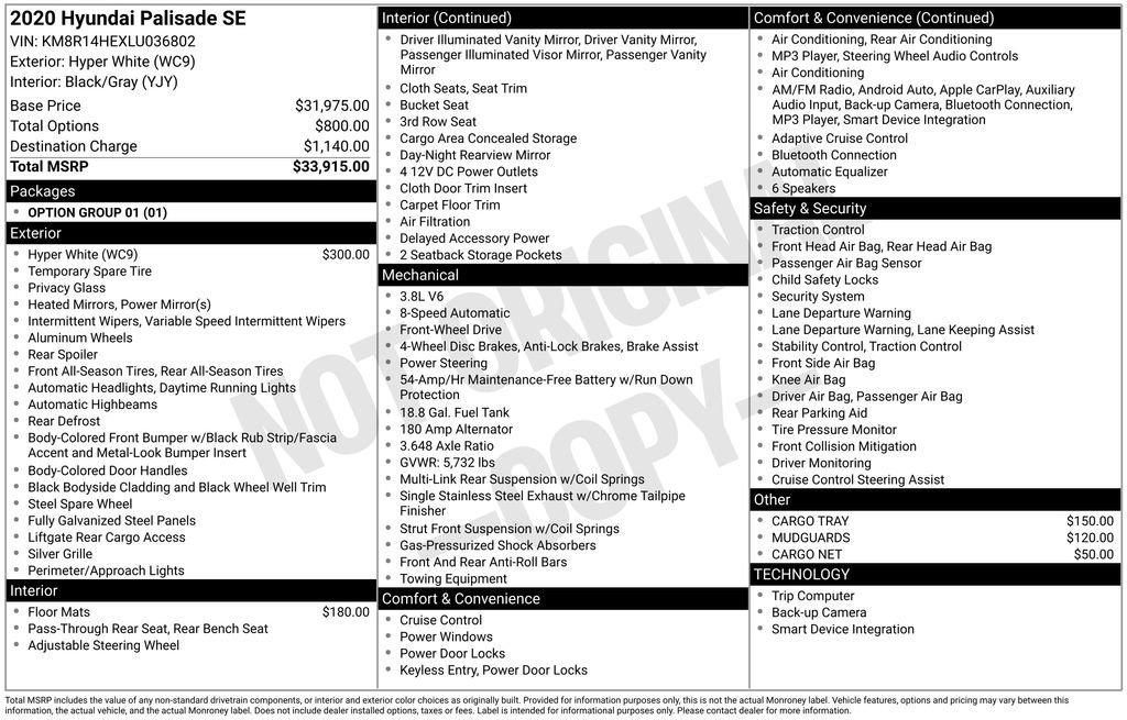 Used 2020 Hyundai Palisade SE image 10