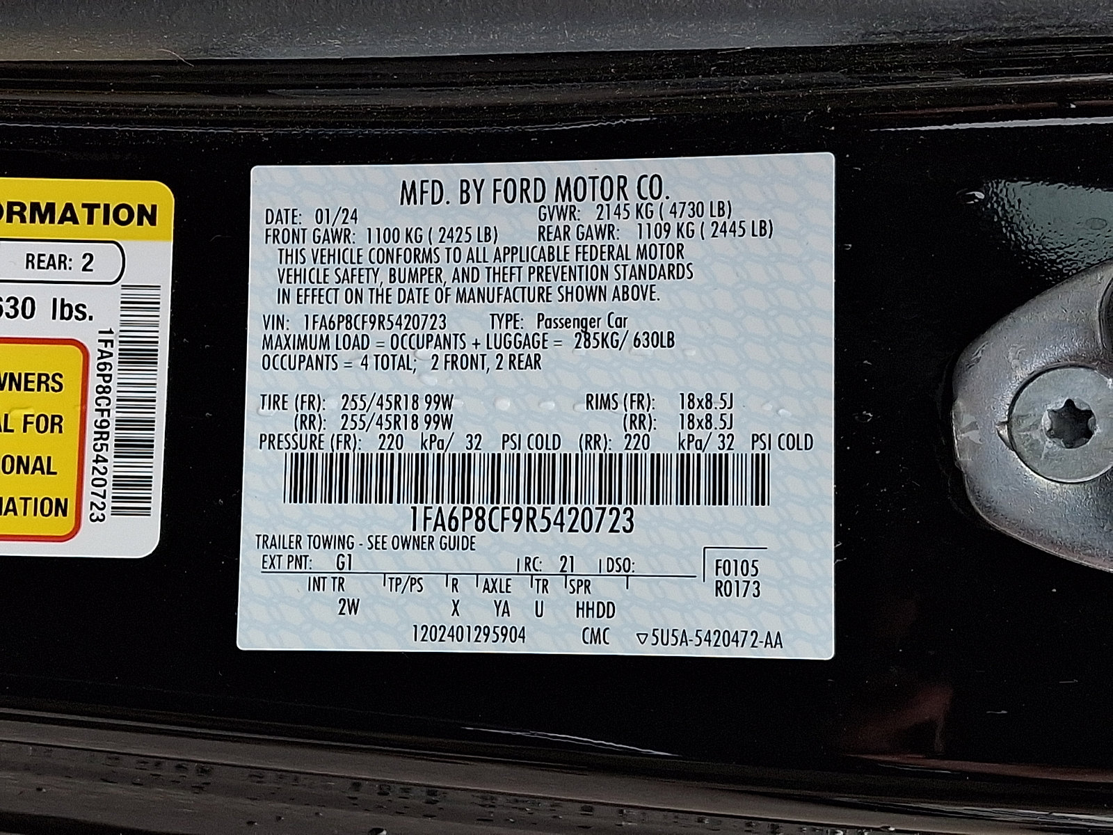 Certified 2024 Ford Mustang GT RWD image 27