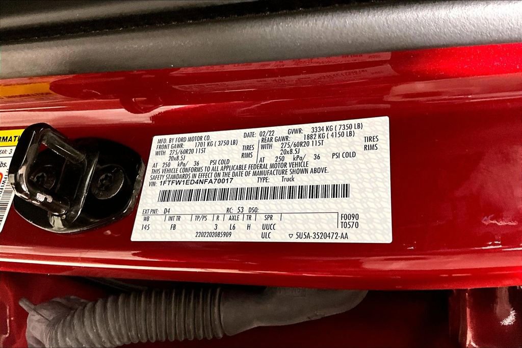 Certified 2022 Ford F150 XLT w/ Equipment Group 302A High AWD/4WD image 26