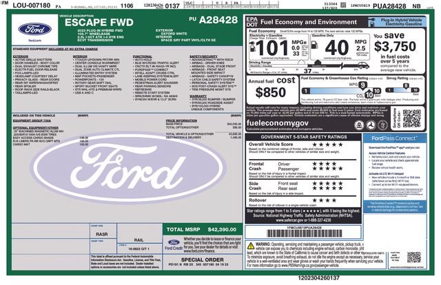 Certified 2023 Ford Escape SE FWD image 3