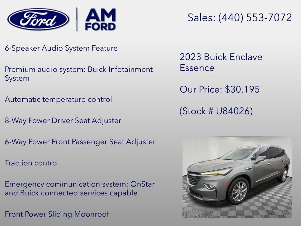 Used 2023 Buick Enclave Essence w/ Experience Buick Package AWD/4WD image 18