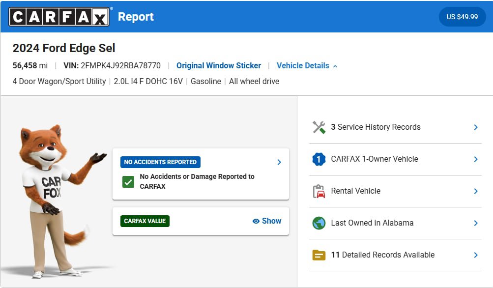 Certified 2024 Ford Edge SEL AWD/4WD image 2