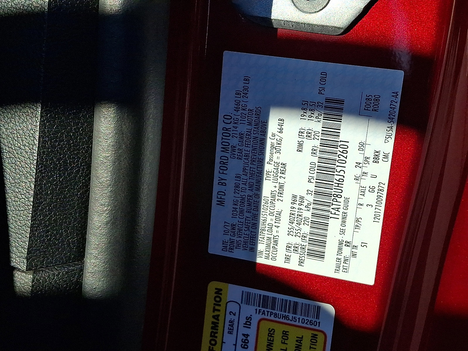 Certified 2018 Ford Mustang Premium w/ Equipment Group 201A image 27