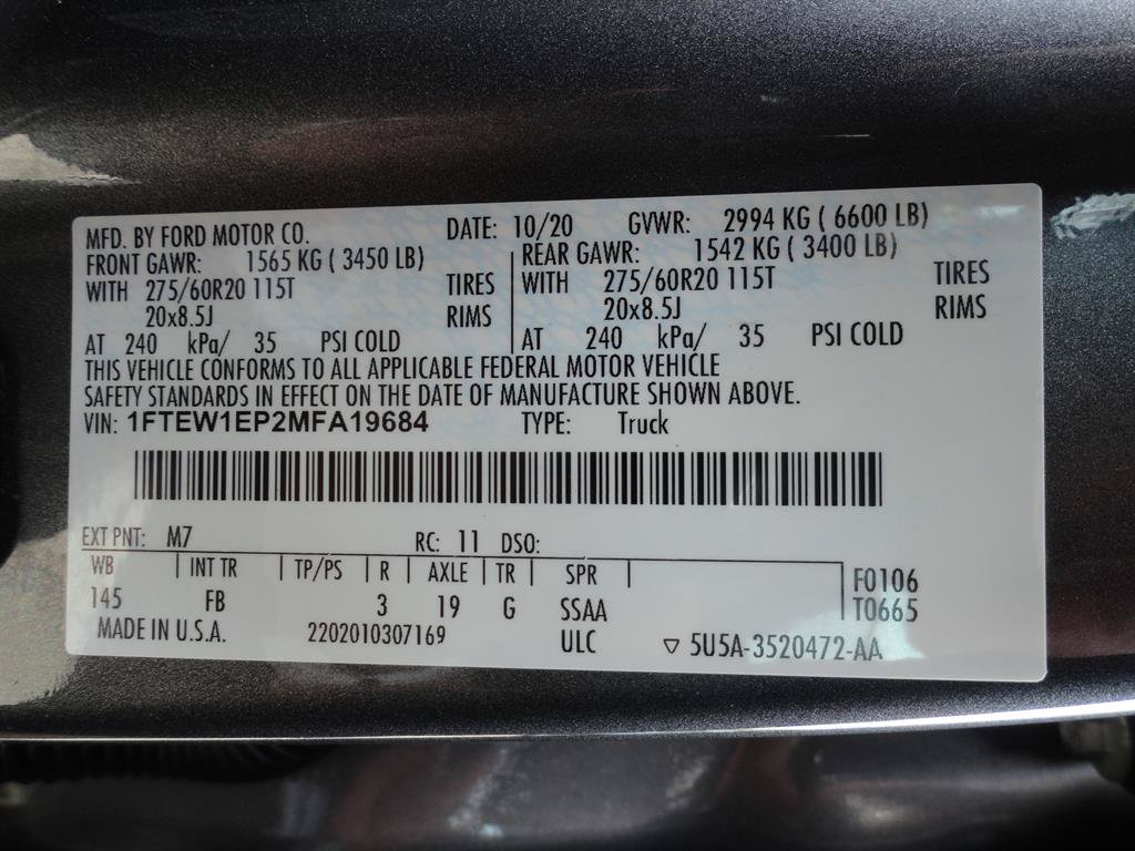 Certified 2021 Ford F150 XLT w/ Equipment Group 302A High AWD/4WD image 25