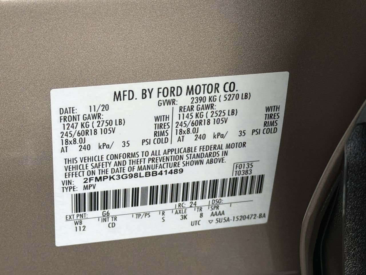 Certified 2020 Ford Edge SE FWD image 32