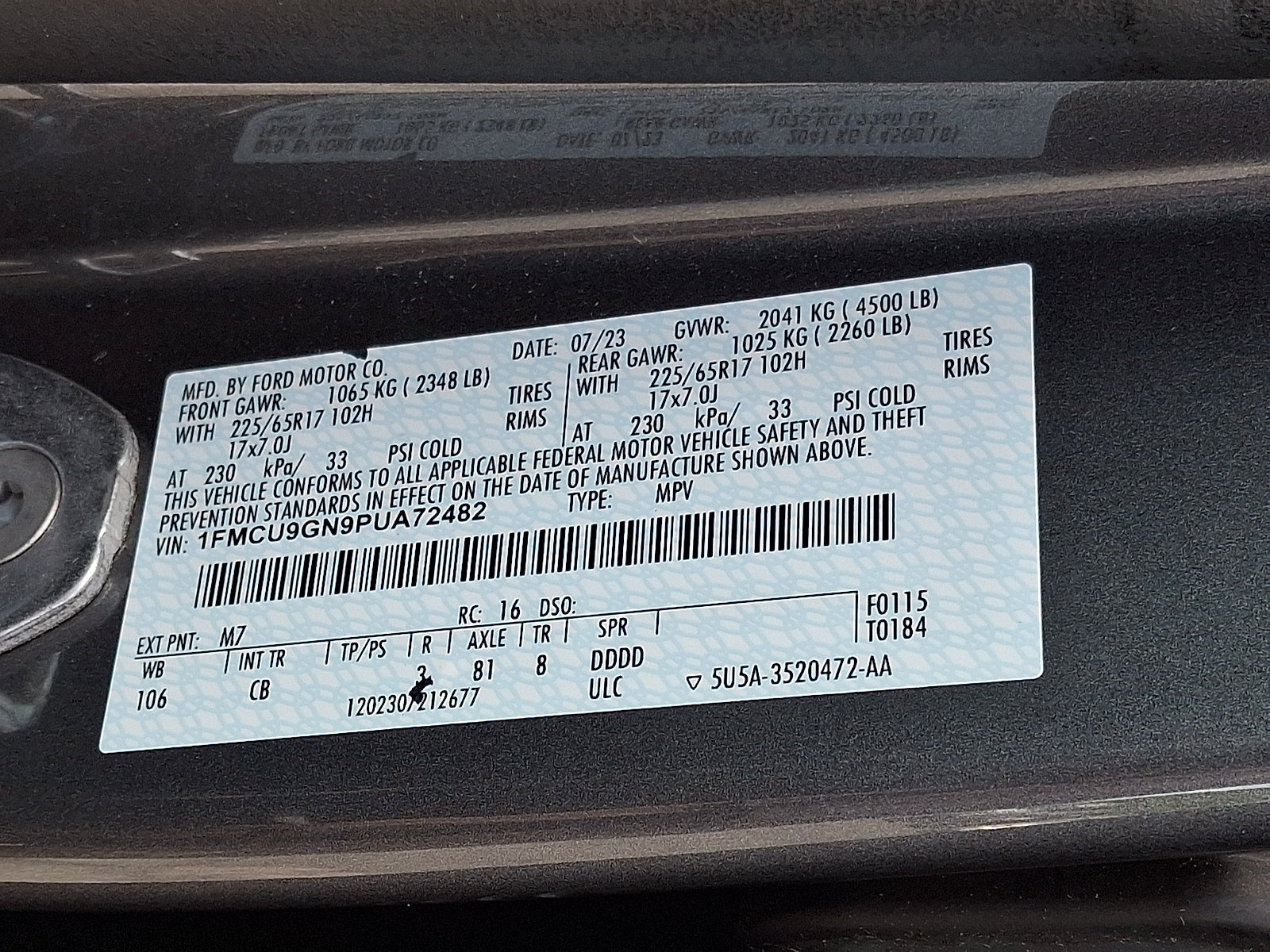 Certified 2023 Ford Escape Active AWD/4WD image 27