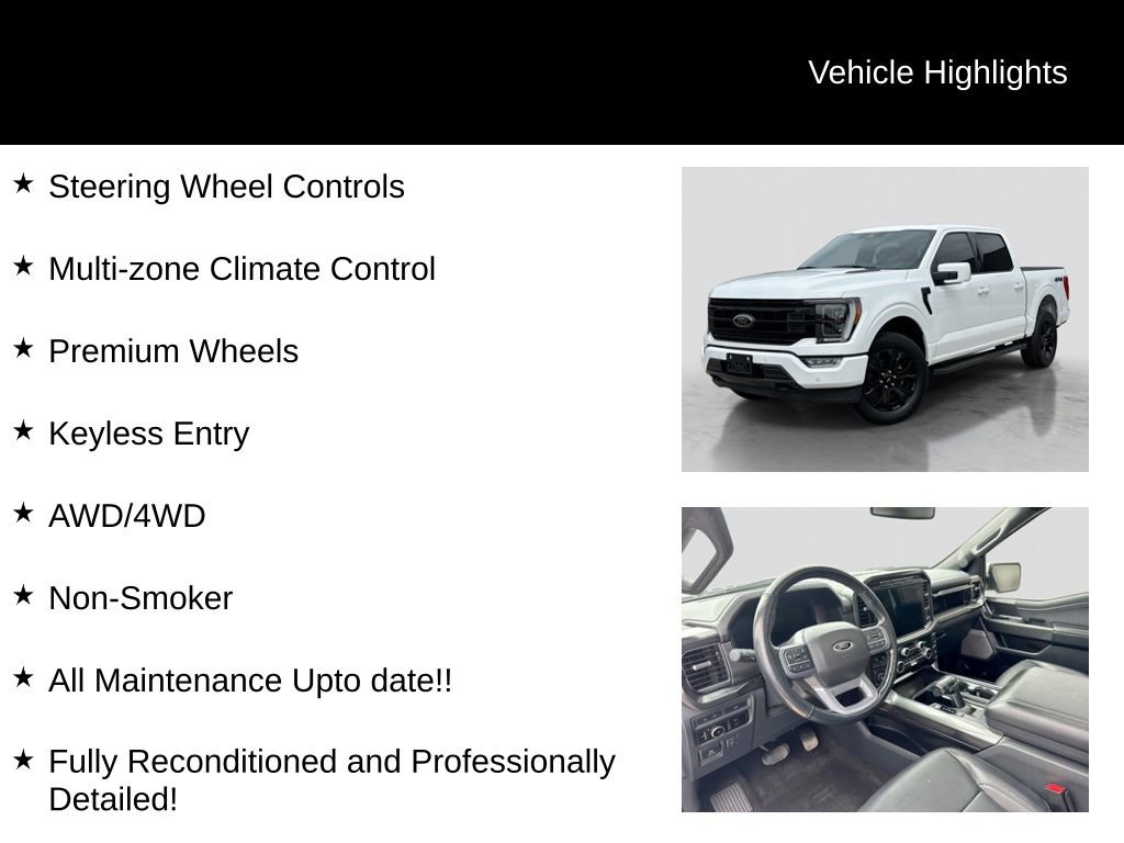 Certified 2023 Ford F150 Lariat w/ Equipment Group 502A High AWD/4WD image 26