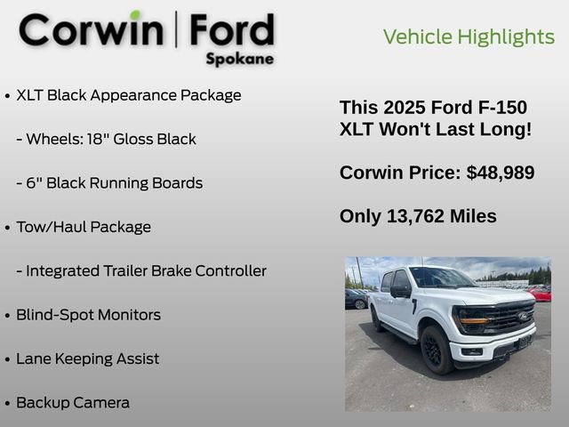 Certified 2025 Ford F150 XLT w/ Equipment Group 302A MID AWD/4WD image 12