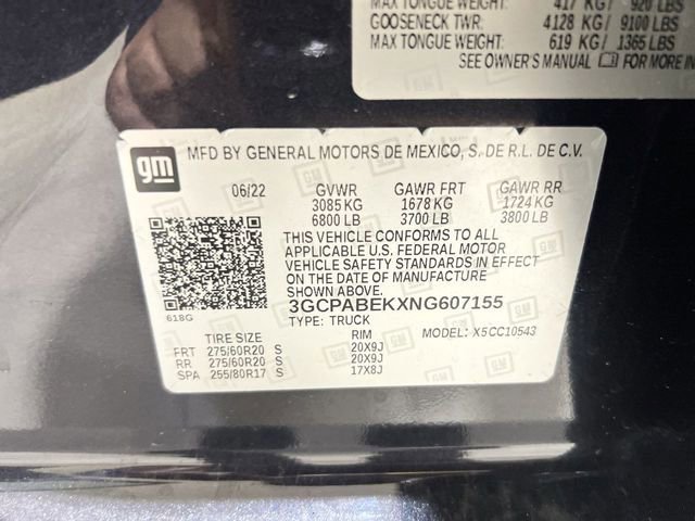 Used 2022 Chevrolet Silverado 1500 Custom w/ LPO, Dark Essentials Package image 29