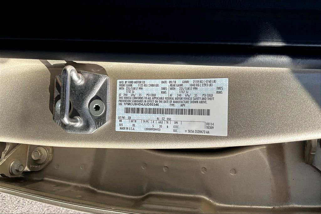 Certified 2018 Ford Escape SEL AWD/4WD image 23