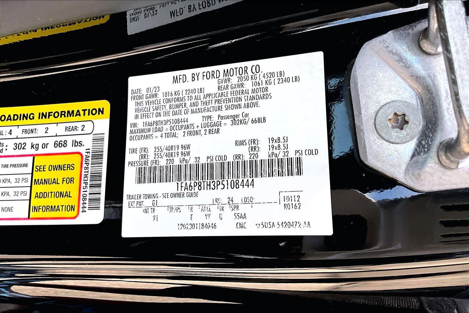Certified 2023 Ford Mustang Coupe w/ Equipment Group 101A RWD image 34