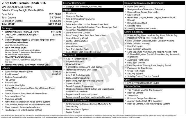 Used 2022 GMC Terrain Denali w/ Denali Premium Package image 61