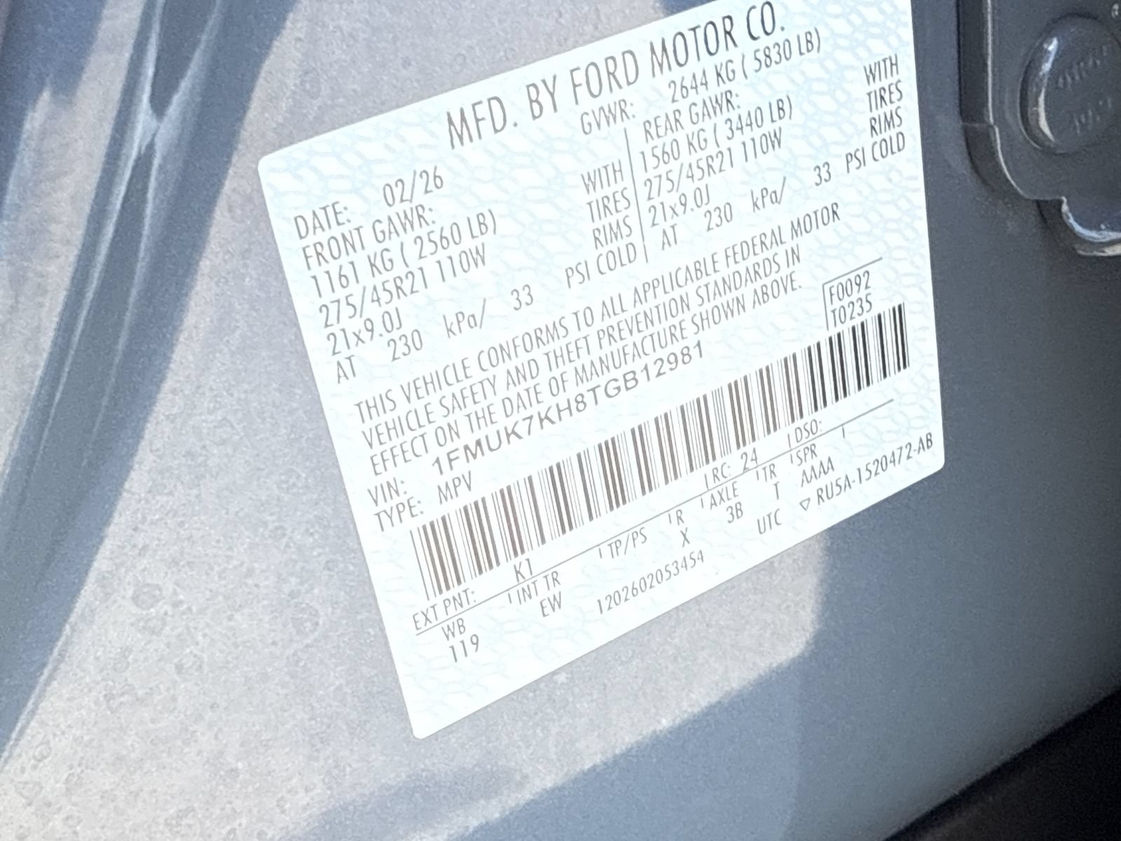 Certified 2026 Ford Explorer ST-Line w/ ST-Line Street Pack RWD image 42