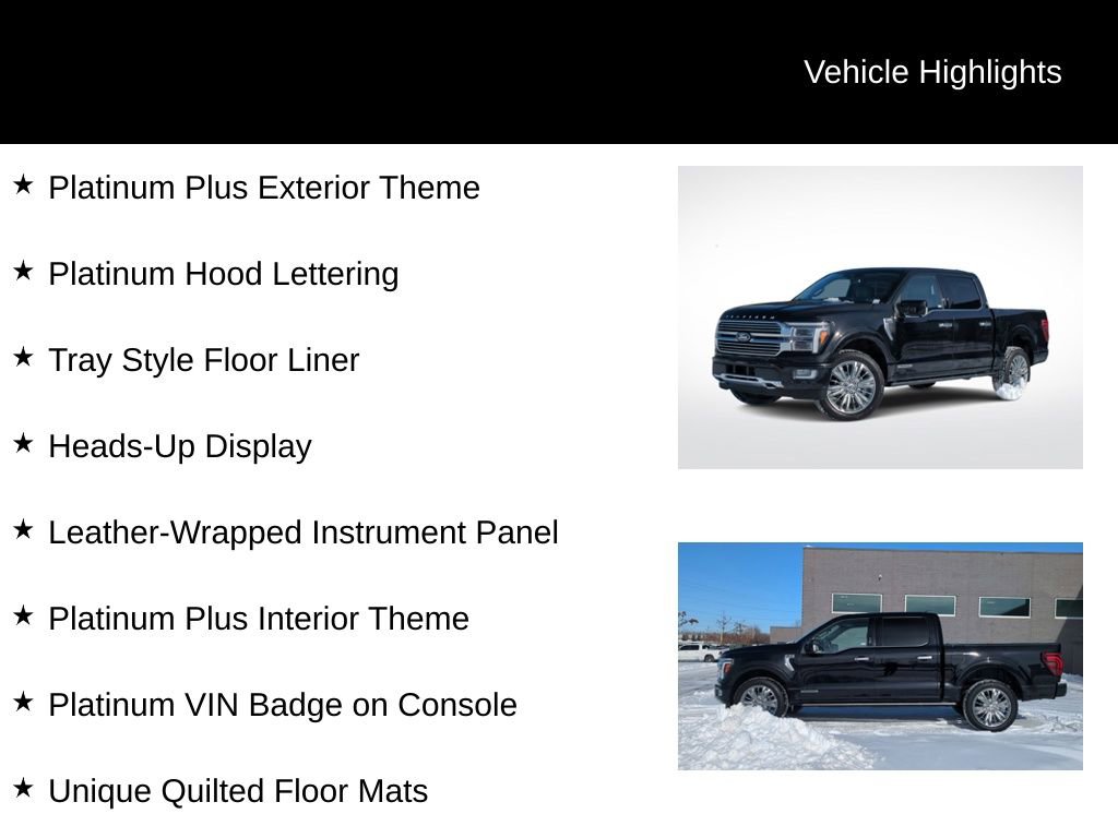 Certified 2024 Ford F150 Platinum w/ Equipment Group 703A Plus image 31