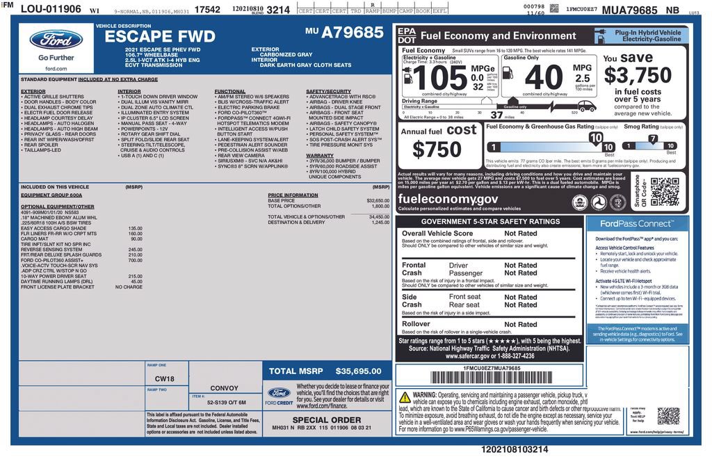 Certified 2021 Ford Escape SE FWD image 5