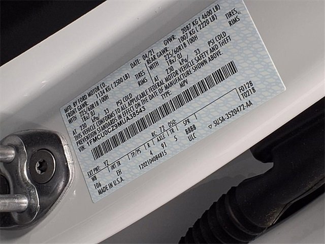 Certified 2021 Ford Escape SEL image 33