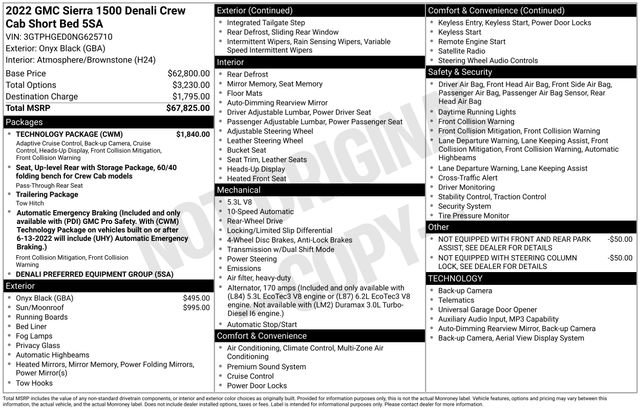 Used 2022 GMC Sierra 1500 Denali w/ Technology Package RWD image 2
