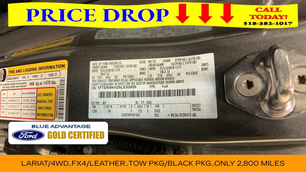 Certified 2025 Ford Ranger Lariat w/ FX4 Off-Road Package AWD/4WD image 47