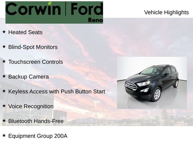 Certified 2019 Ford EcoSport SE w/ SE Convenience Package FWD image 7