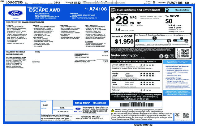 Certified 2024 Ford Escape ST-Line AWD/4WD image 5