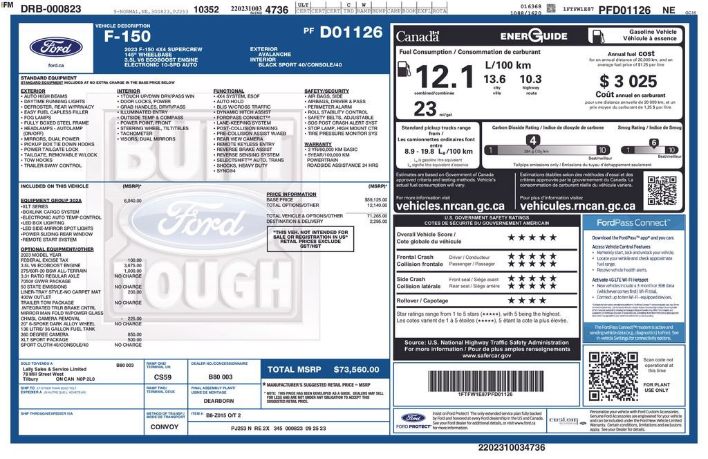 Certified 2023 Ford F150 XLT w/ Equipment Group 302A High image 6