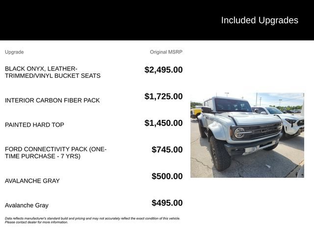 Certified 2026 Ford Bronco Raptor w/ Interior Carbon Fiber Pack AWD/4WD image 6