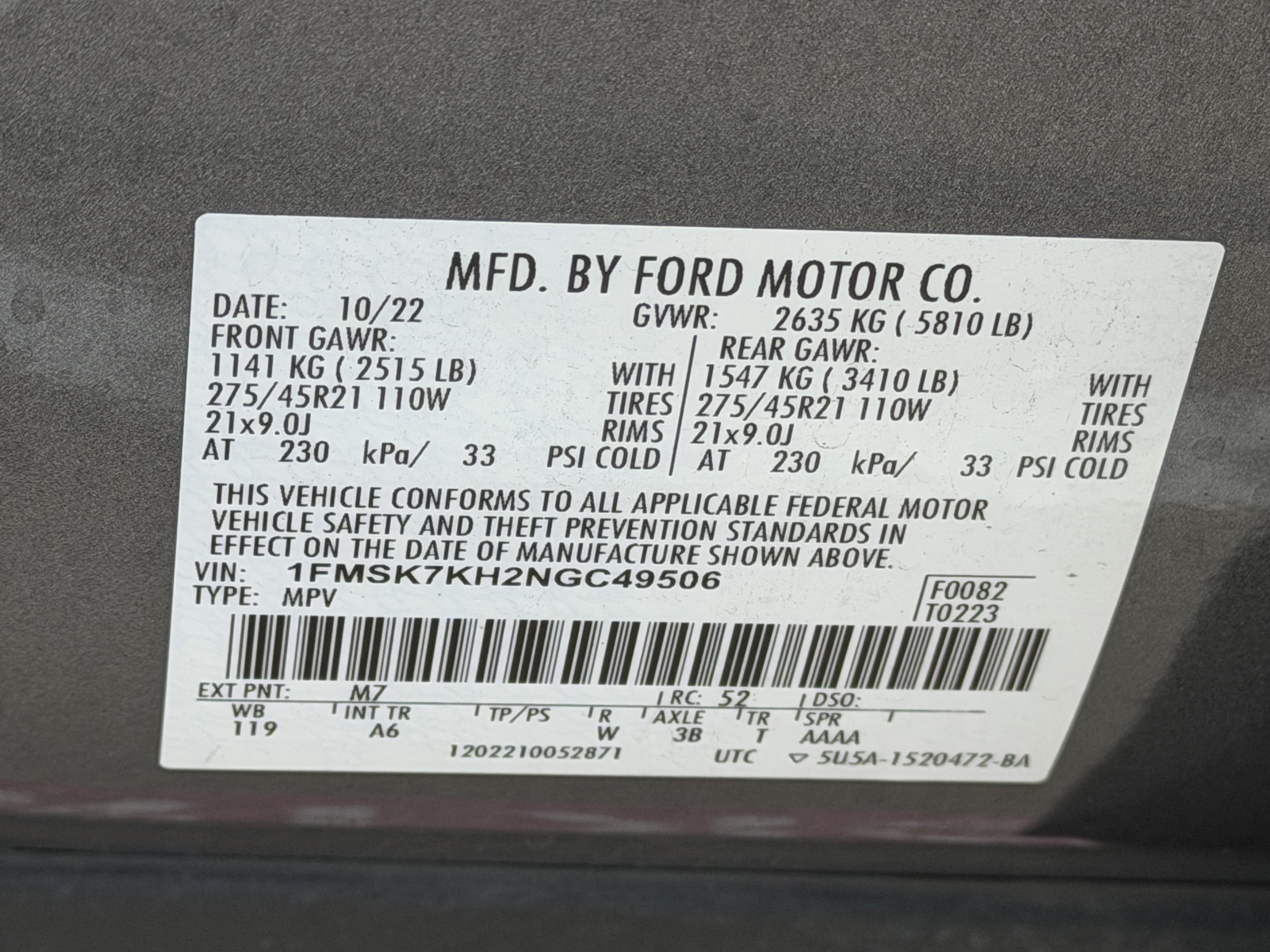 Certified 2022 Ford Explorer ST-Line w/ Class IV Trailer Tow Package RWD image 13