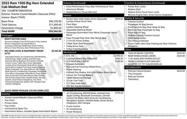Used 2022 RAM 1500 Big Horn w/ Night Edition image 13