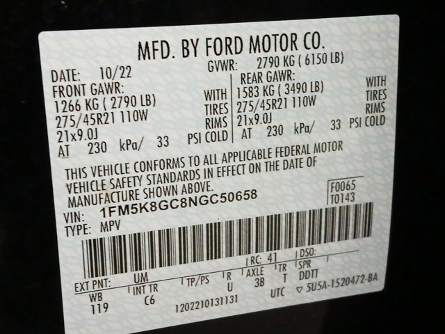 Certified 2022 Ford Explorer ST w/ Equipment Group 401A image 21