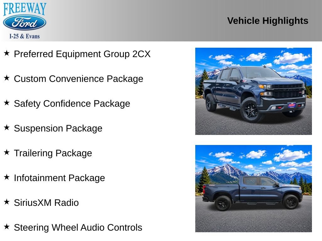 Used 2022 Chevrolet Silverado 1500 Custom Trail Boss w/ Safety Confidence Package AWD/4WD image 3