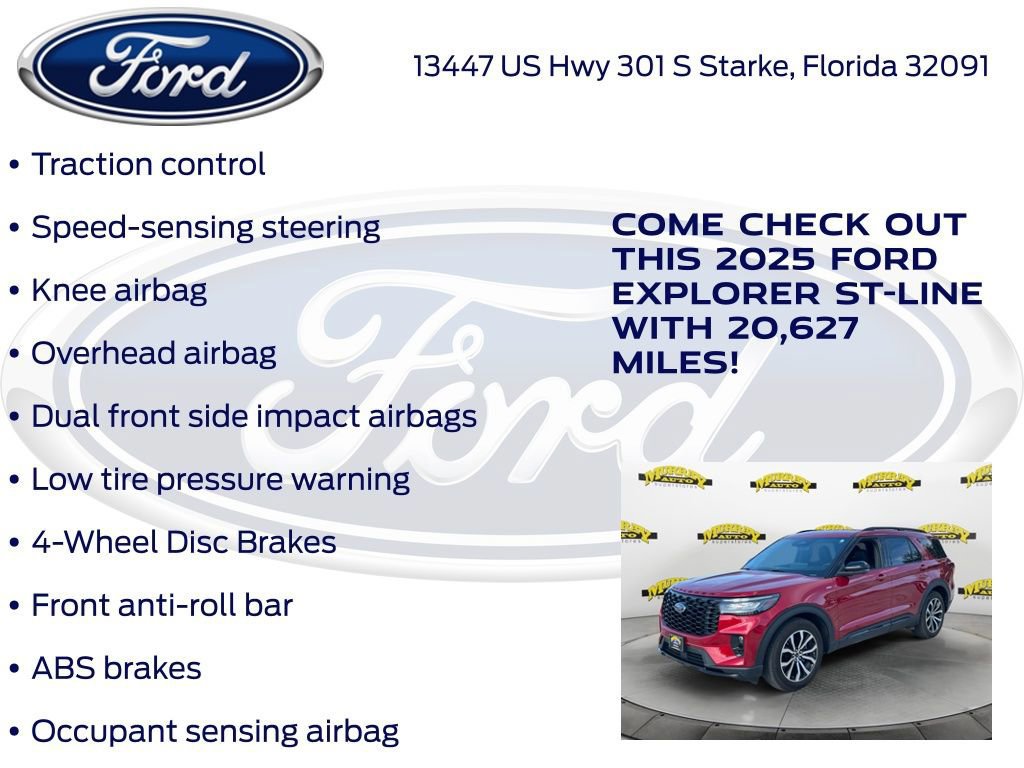 Certified 2025 Ford Explorer ST-Line w/ Premium Package image 32