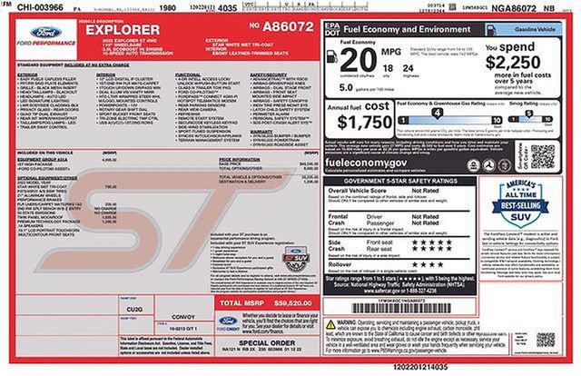 Certified 2022 Ford Explorer ST w/ Equipment Group 401A AWD/4WD image 14