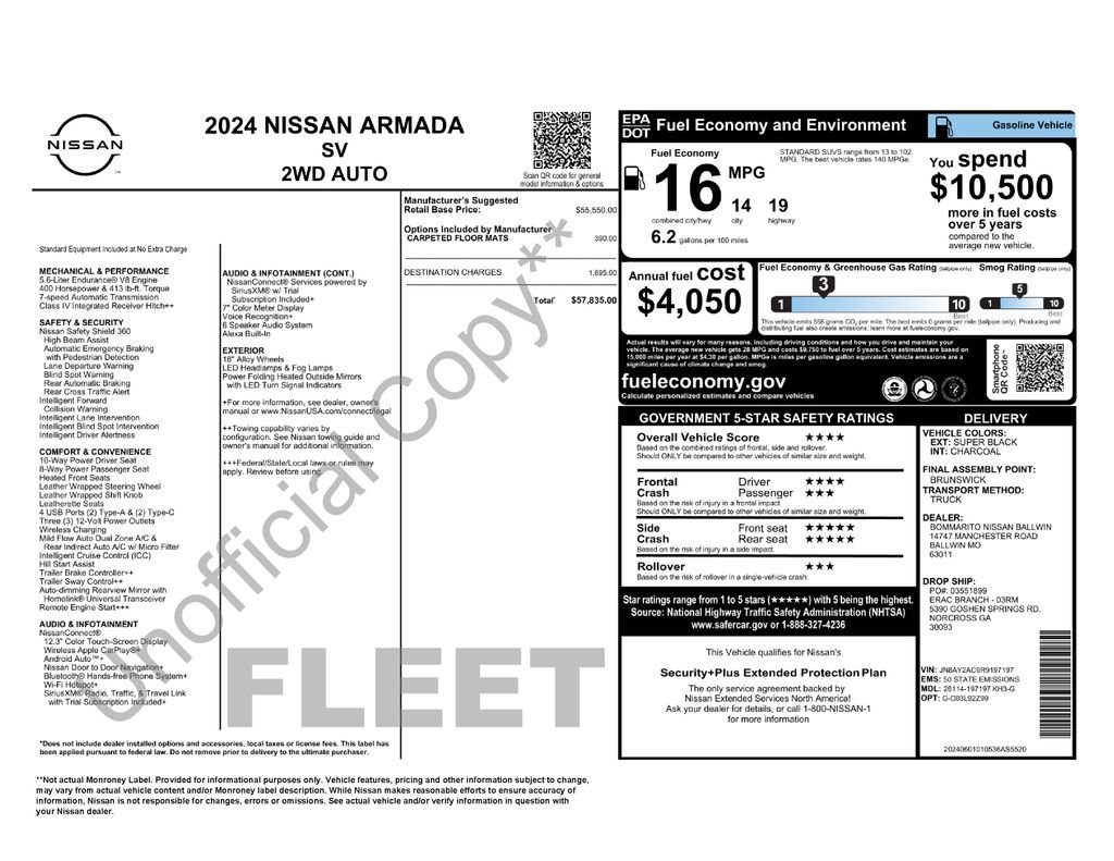 Used 2024 Nissan Armada SV RWD image 5