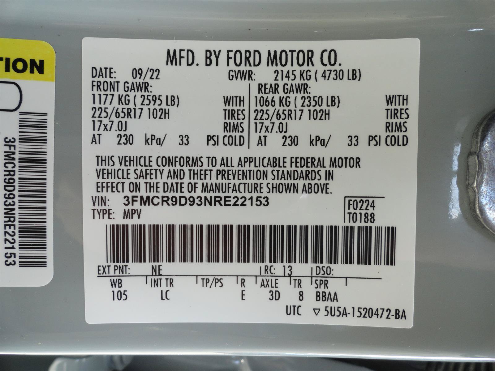Certified 2022 Ford Bronco Sport Badlands AWD/4WD image 24