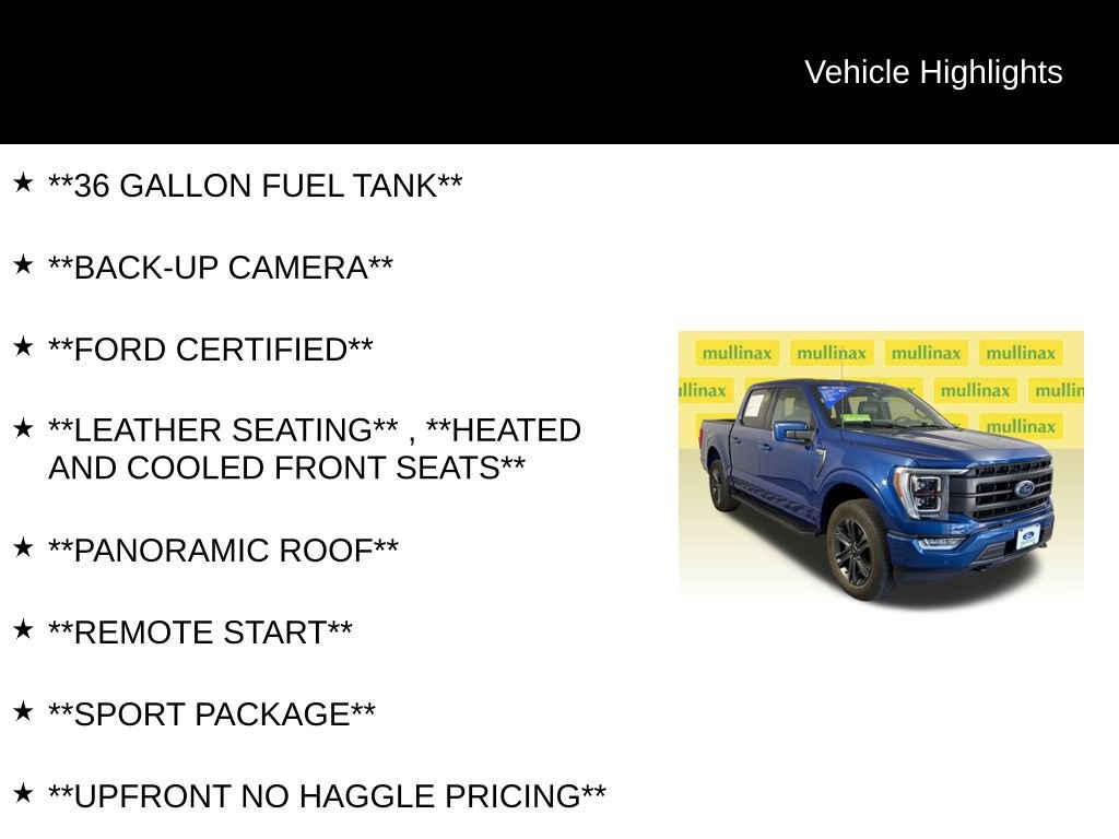 Certified 2023 Ford F150 Lariat w/ Equipment Group 502A High AWD/4WD image 12
