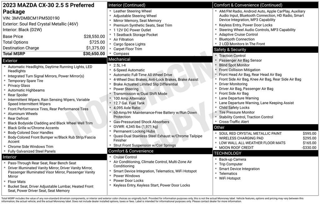 Used 2023 MAZDA CX-30 AWD 2.5 S w/ Preferred Package image 34