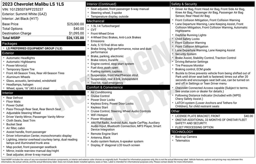 Used 2023 Chevrolet Malibu LS image 29