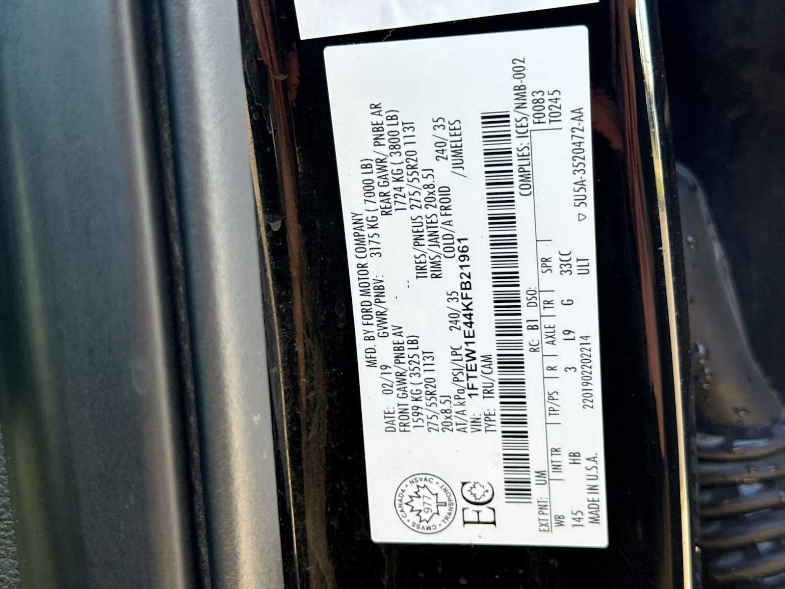 Certified 2019 Ford F150 Lariat w/ Equipment Group 502A Luxury AWD/4WD image 34