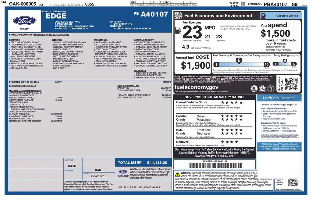 Certified 2023 Ford Edge SEL w/ Convenience Package AWD/4WD image 28