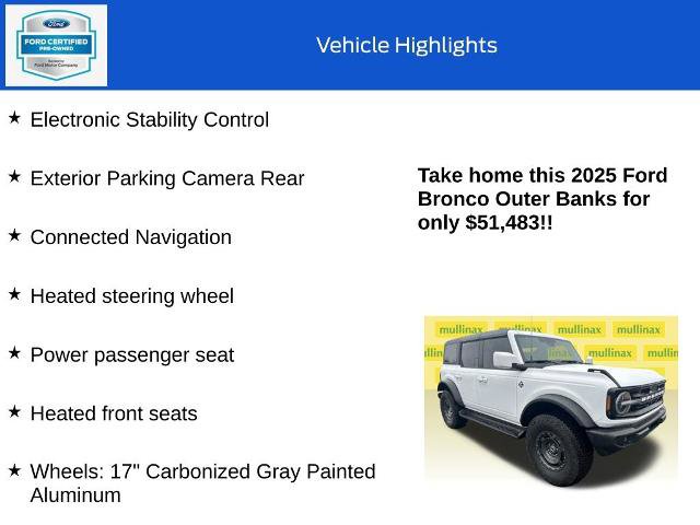 Certified 2025 Ford Bronco Outer Banks w/ Sasquatch Package image 19