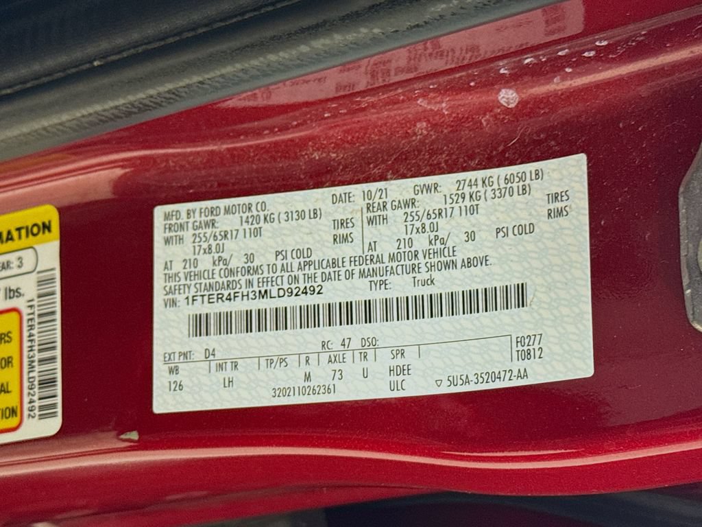 Certified 2021 Ford Ranger XLT w/ Equipment Group 301A Mid AWD/4WD image 30
