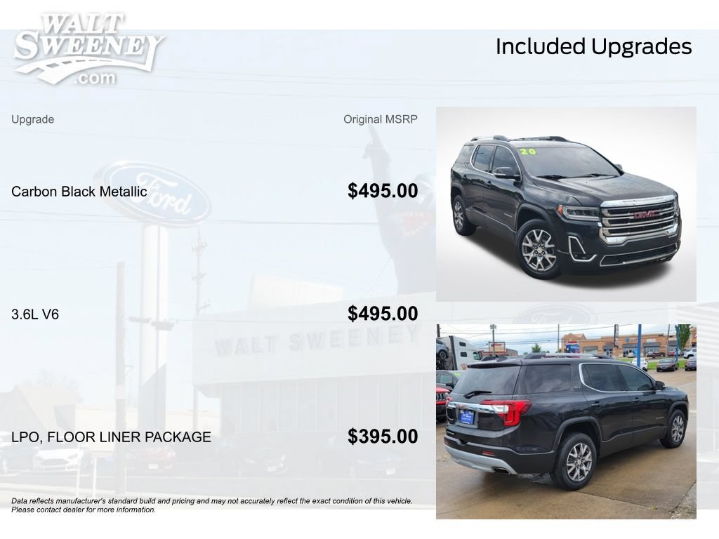 Used 2020 GMC Acadia SLT w/ LPO, Floor Liner Package FWD image 12