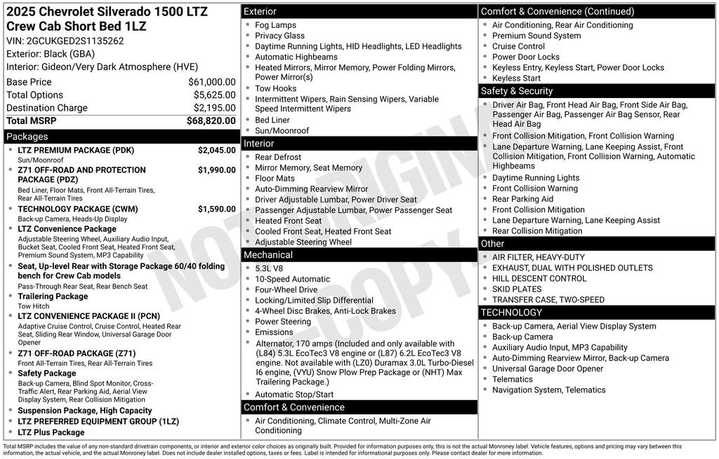 Used 2025 Chevrolet Silverado 1500 LTZ w/ LTZ Premium Package AWD/4WD image 5