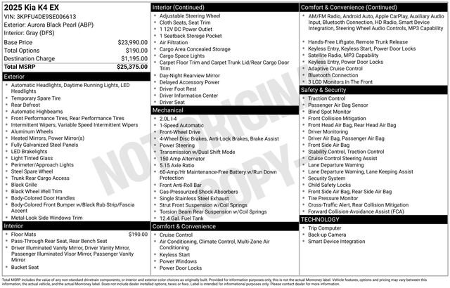 Used 2025 Kia K4 EX FWD image 33