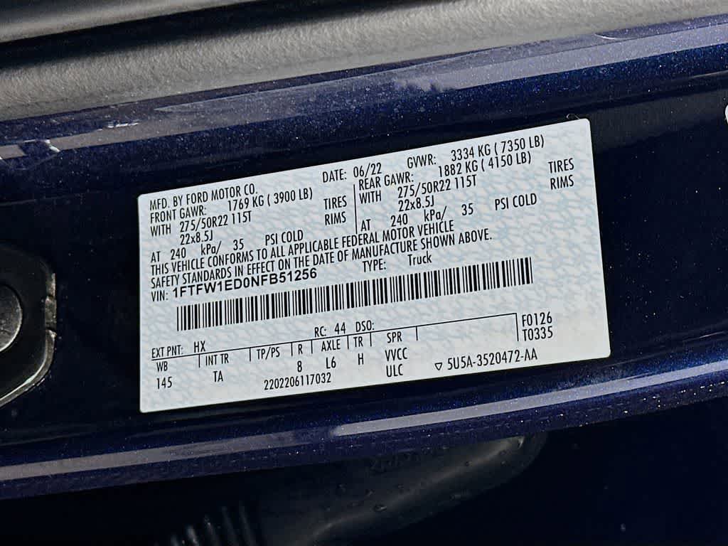 Certified 2022 Ford F150 Limited AWD/4WD image 26