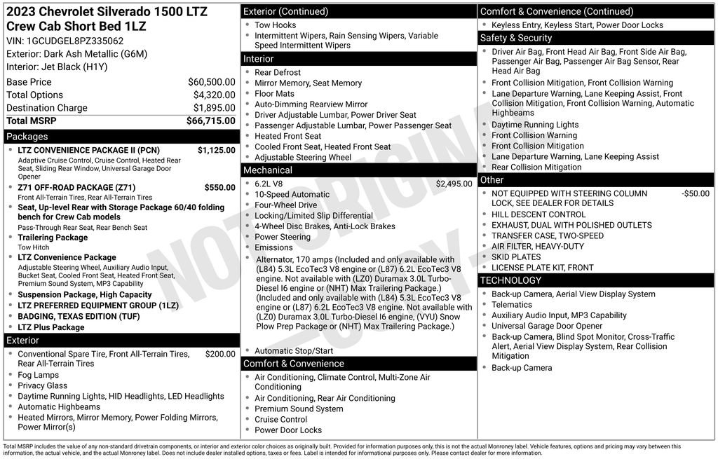 Used 2023 Chevrolet Silverado 1500 LTZ w/ LTZ Convenience Package II AWD/4WD image 32