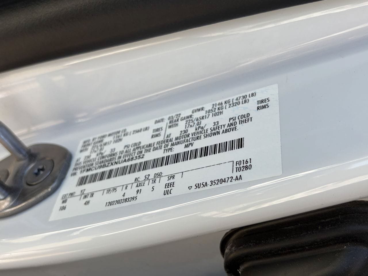 Certified 2022 Ford Escape SE AWD/4WD image 32